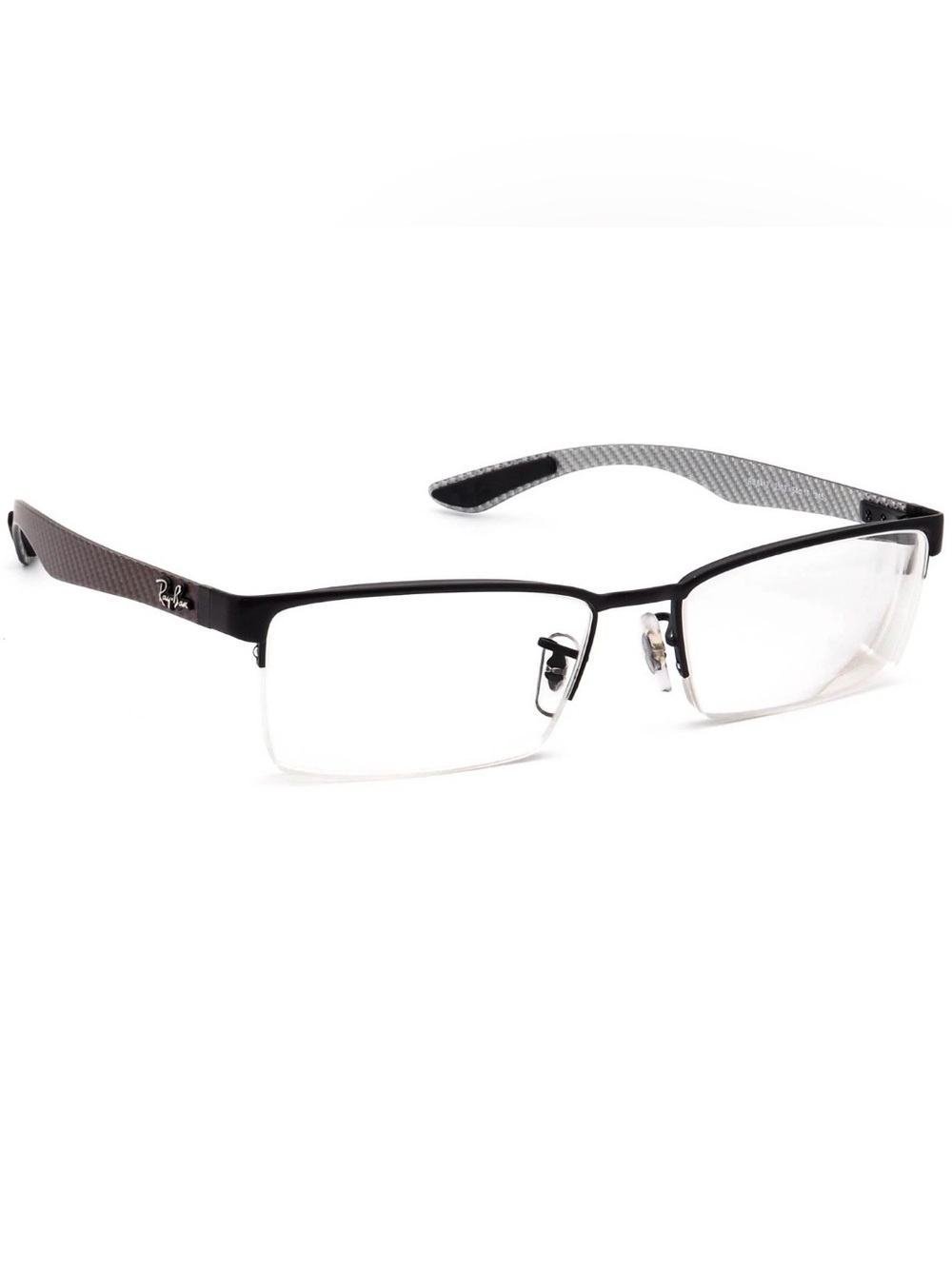 Ray-Ban Eyeglasses RB 8412 2503 Carbon Fiber Matte Black Half Rim 54[]17 145